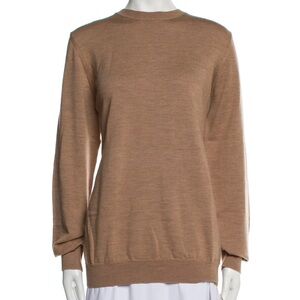 WARDROBE.NYC Crew Neck Sweater | Medium | Camel | $395 Retail | Wool